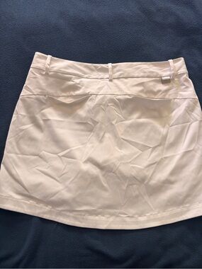 Women's White Golf Skort with Hidden Shorts